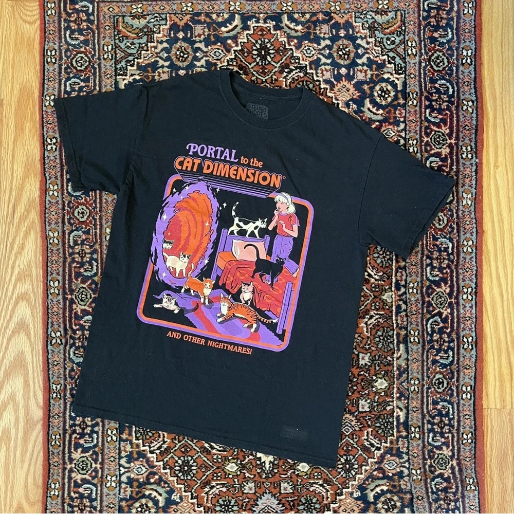 SOLD! Portal to the Cat Dimension - Steven Rhodes Graphic T shirt (M)